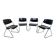 Mid-century modern dining chairs no. 614/3 by Klaus Franck for Wilkhahn