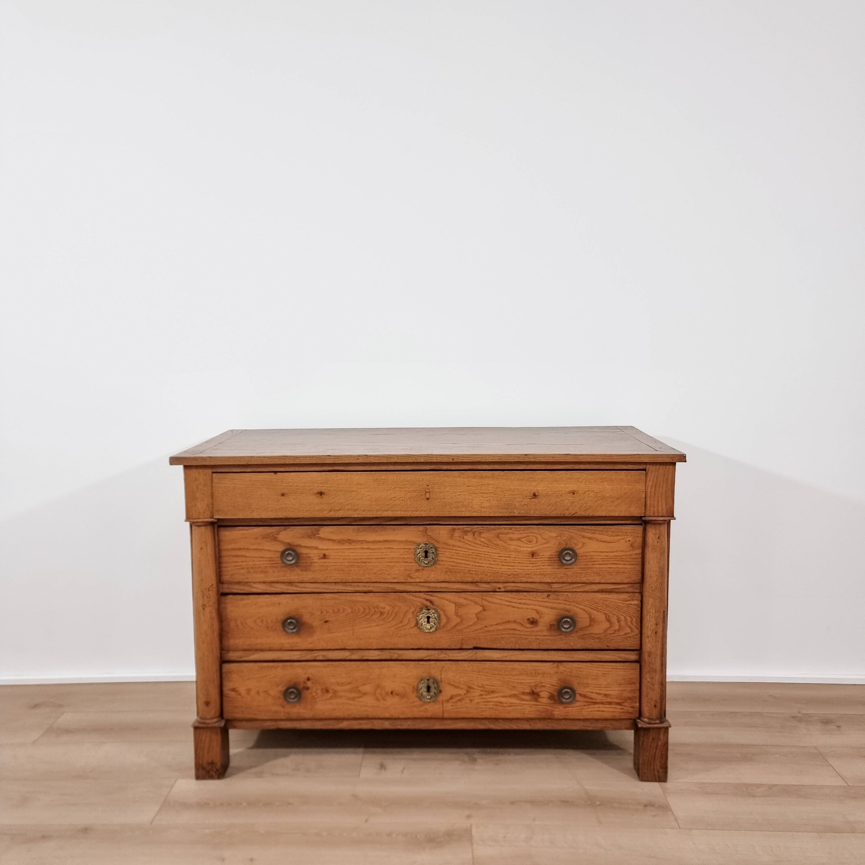 19th century solid wood chest of drawers