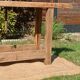 Old workshop bench in solid oak