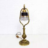 Art nouveau brass table lamp