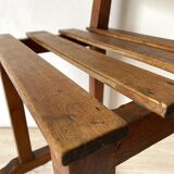 Slatted wooden chair, minimalist