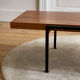 Table basse pin et métal vintage