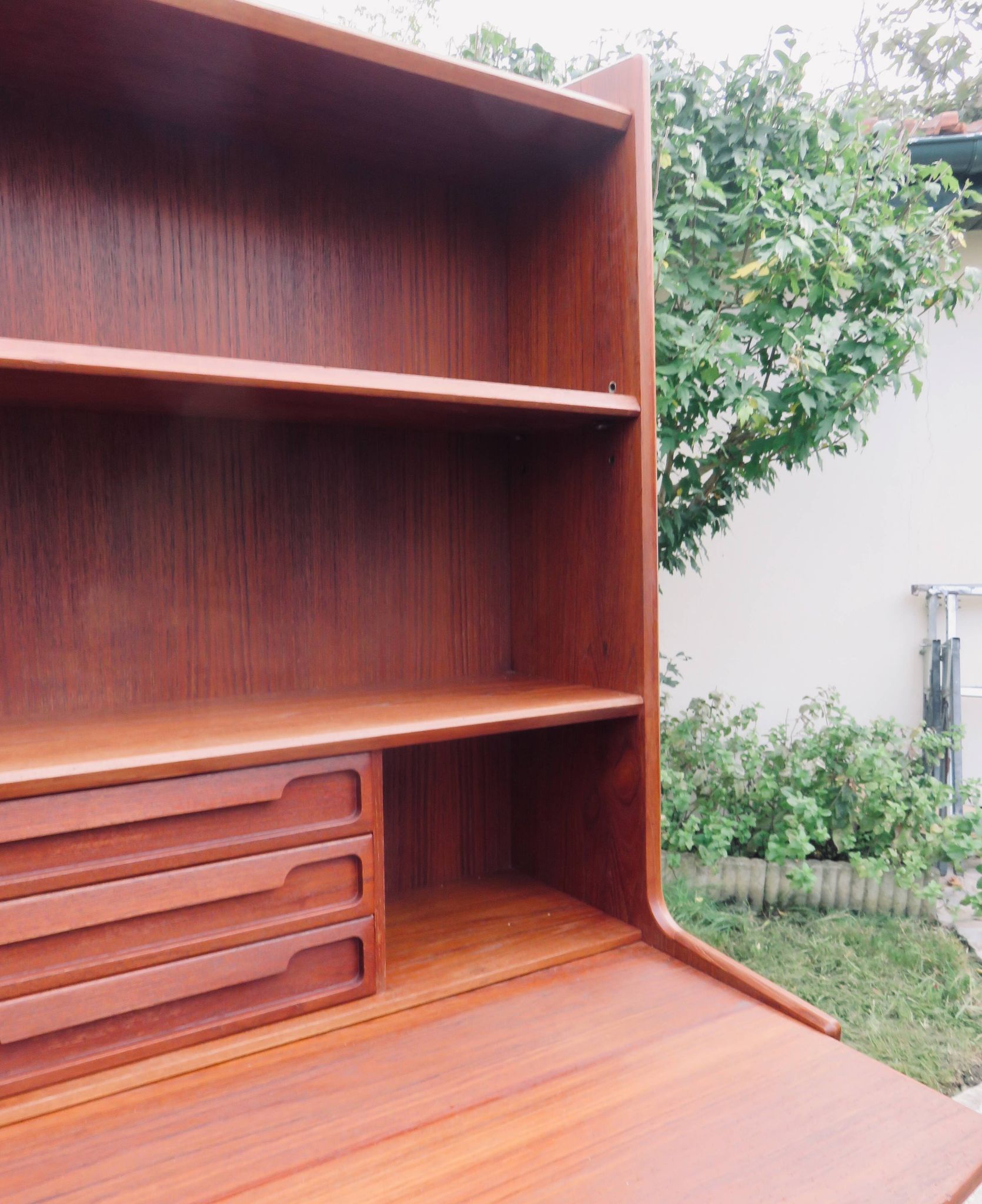 Teak writing desk by the Larsen brothers, Denmark 1960