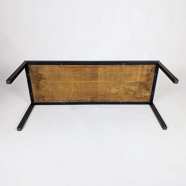 Trois tables gigognes en céramique orange, attribuées à Roger Capron, 1960