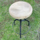 Wood and metal stool