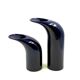 Space age set of 2 blue ceramic vase, Italy ca. 1970