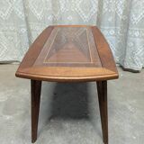 Wood and glass coffee table