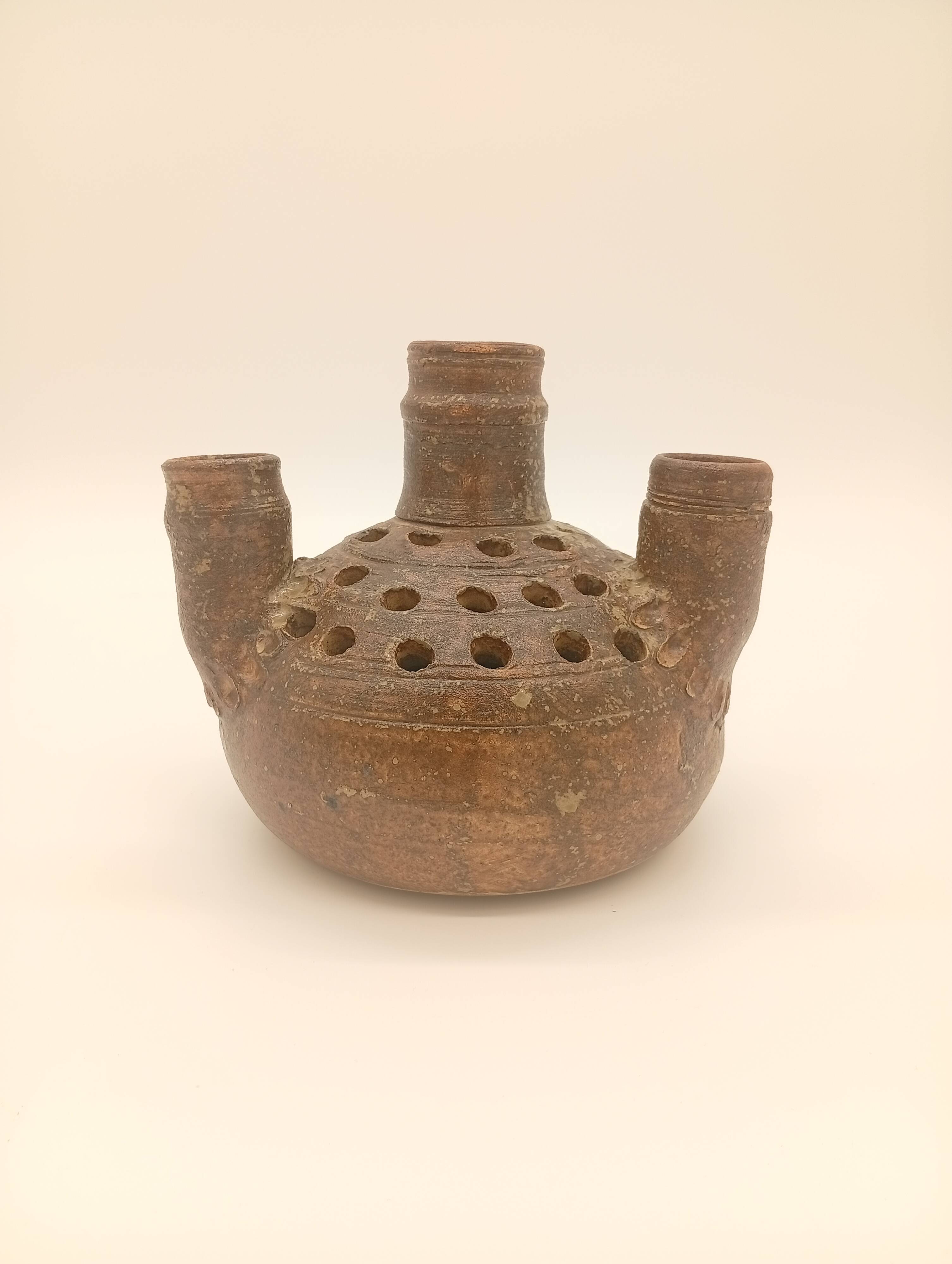 Vase Stoneware Multiple Fireplaces Pottery la Hulotte Caylus Ceramic Studio
