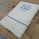 Antique linen/mixed sheet with embroidery