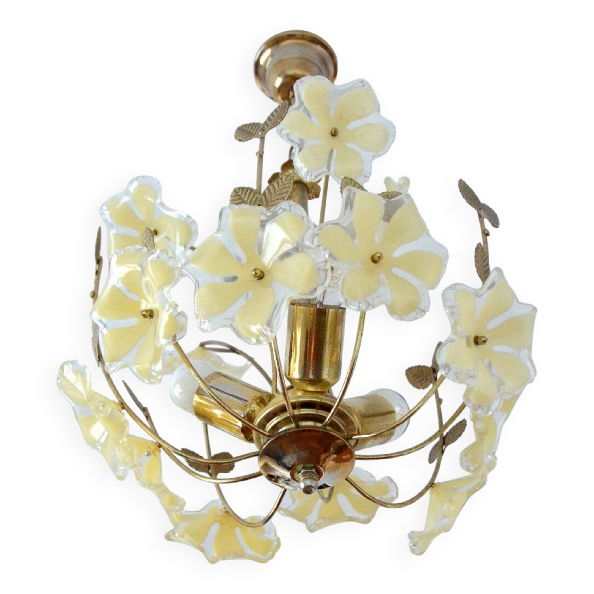 Vintage 1960s flower chandelier