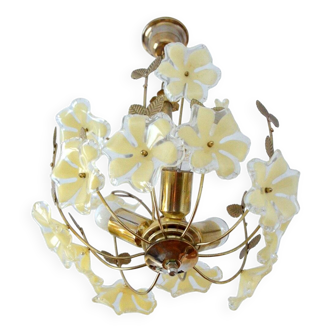 Lustre fleurs vintage 1960s