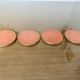 Set of 4 coasters in salmon pink mother-of-pearl
