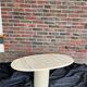Marble and steel coffee table