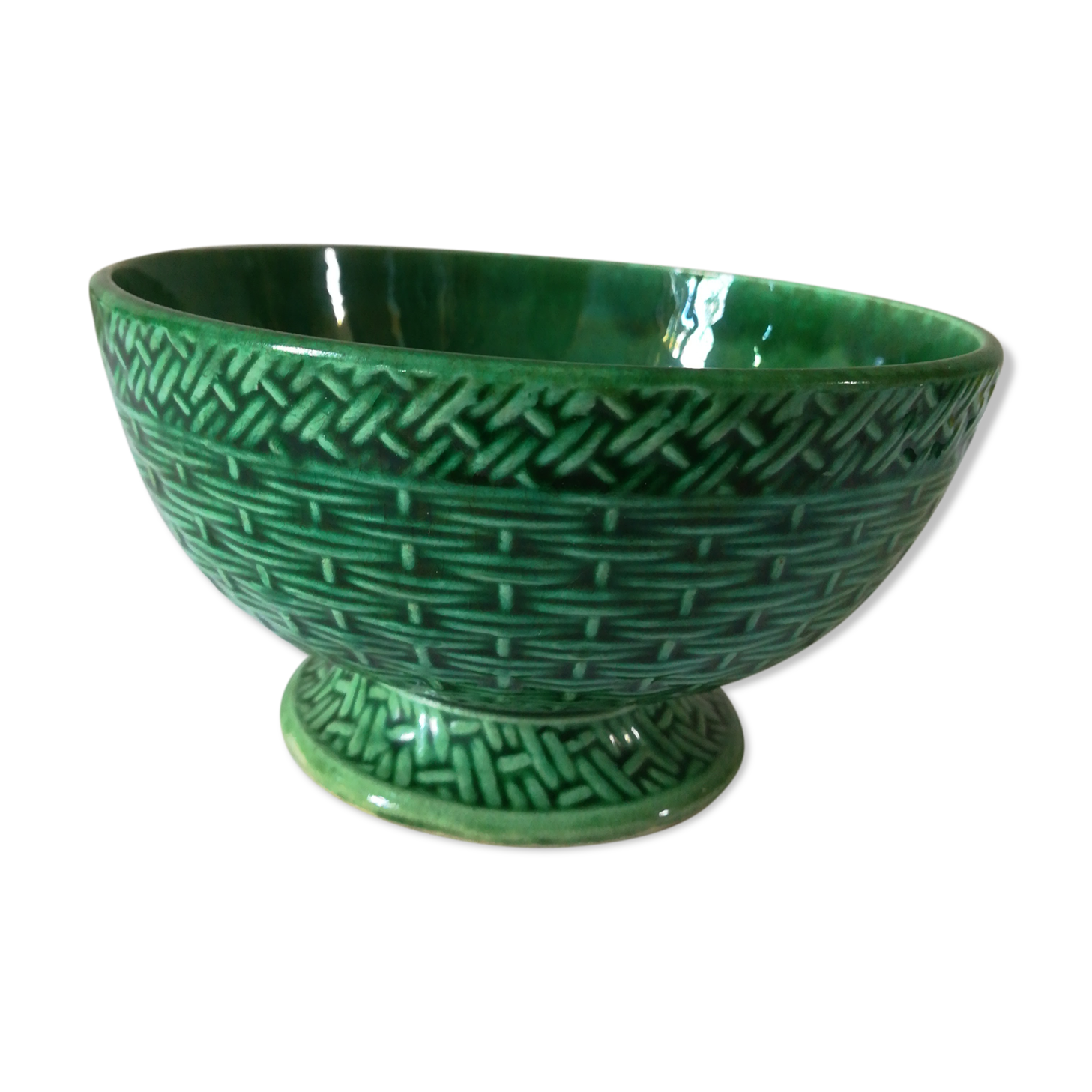 Gien green dabcraft bowl