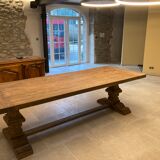 Solid oak monastery table 240 x 100 cm