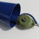Opaline glass pendant lamp, Germany 1970s