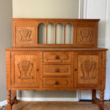 Carved wooden sideboard