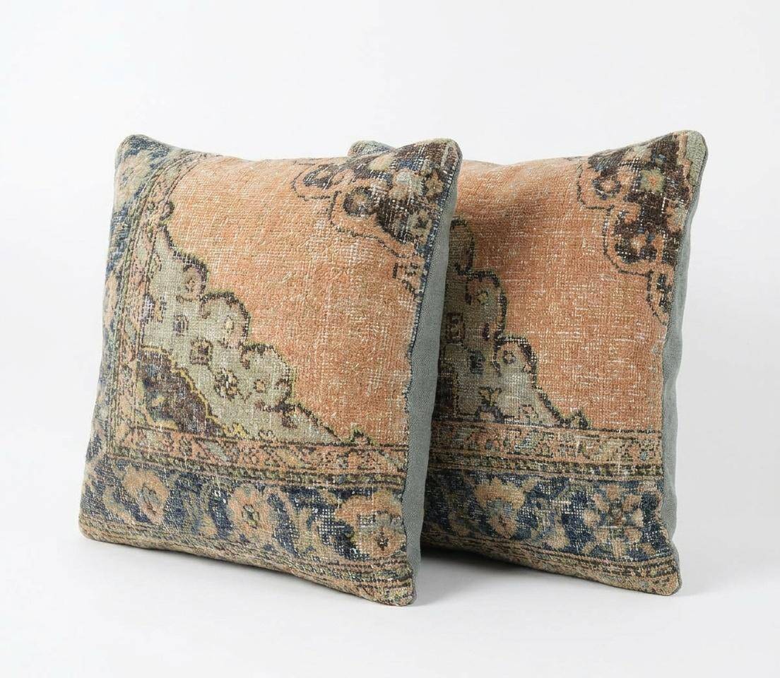 Set of 2 vintage Turkish cushion covers 61x61 cm