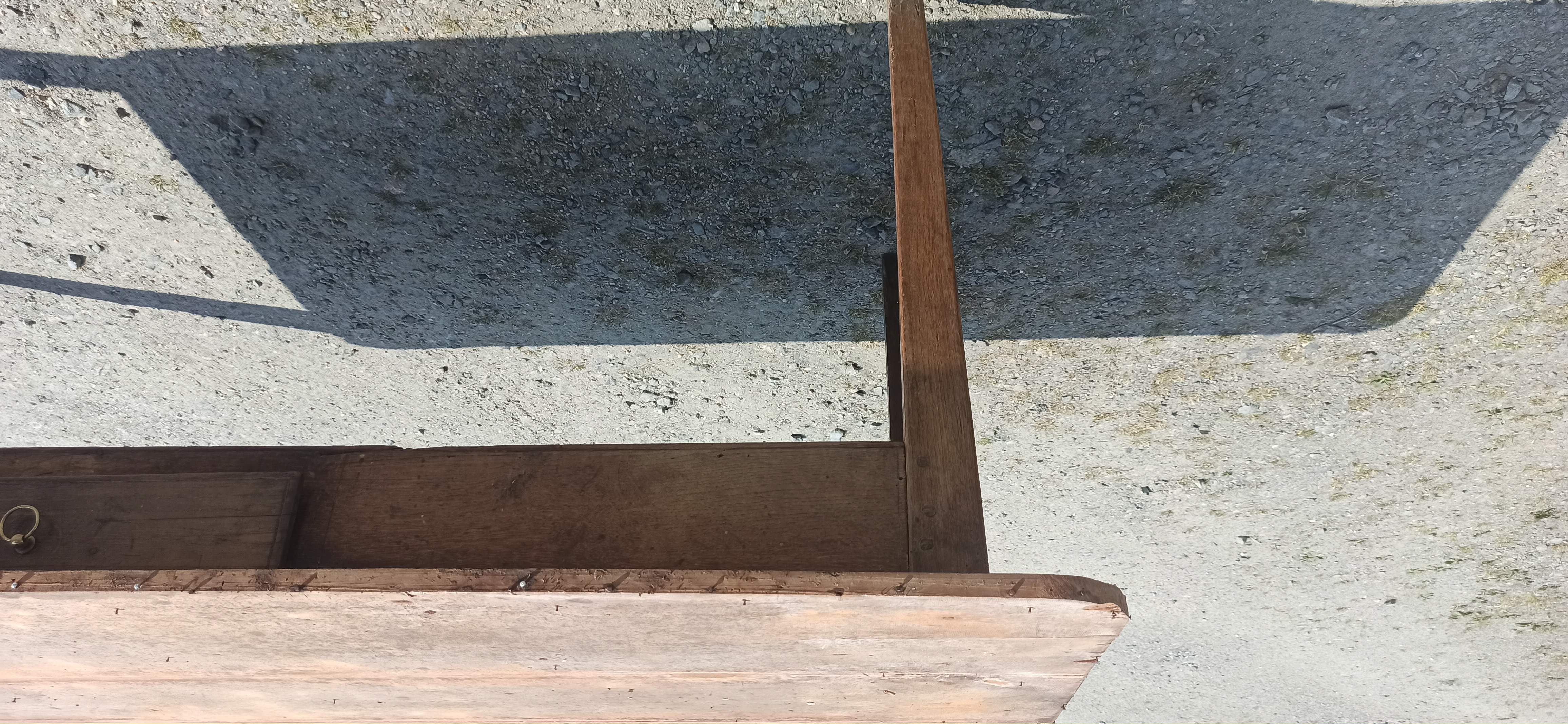 Large table 181 cm of cherry and oak farm