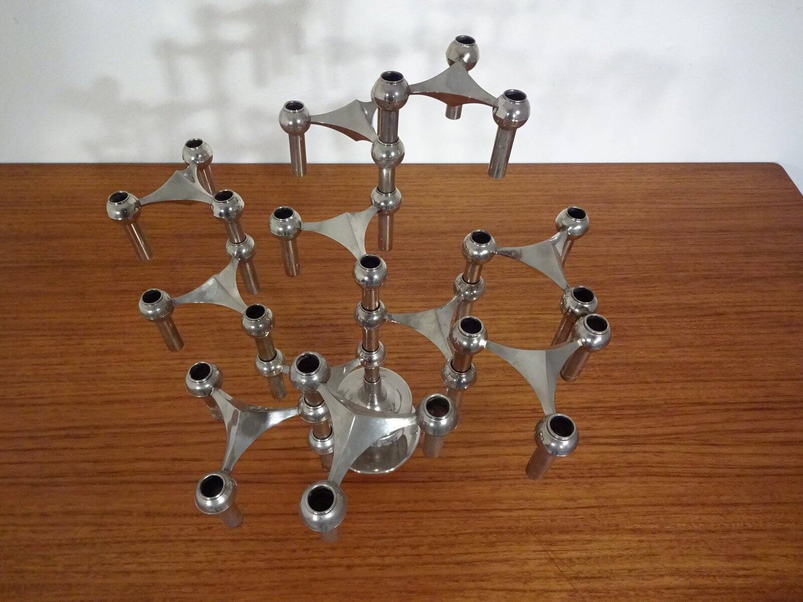 Candleholders by Ceasar Stoffi & Fritz Nagel for BMF, 1960s, Set of 12