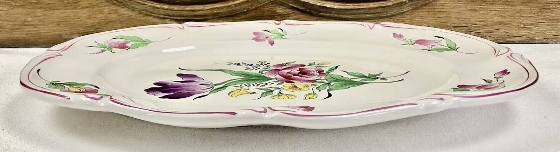 Large earthenware dish from Lunéville street lamp model