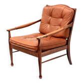 Vintage leather armchair from Ulferts Sweden made in the 1970s