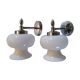 Paire d'appliques opaline