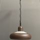 Knud Christensen pendant lamp model UFO in Brown metal, and white plastic 1970s