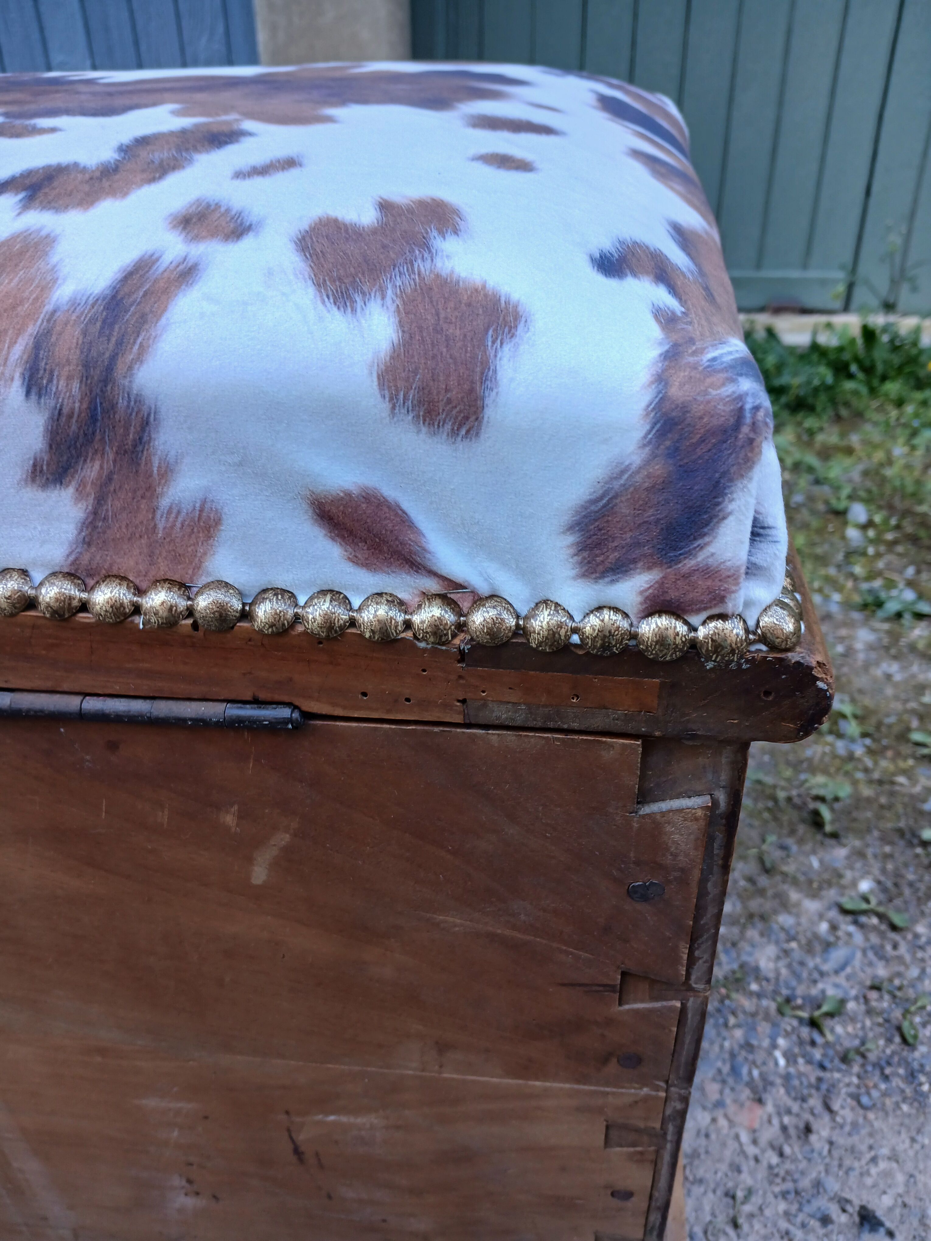 Revisited antique wooden chest