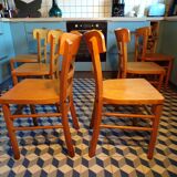 Set of 6 1950s bistro chairs