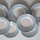 Service of 7 hollow plates in iron clay