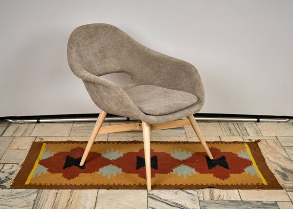 Fauteuil Shell par Miroslav Navratil, années 1960, Tchécoslovaquie