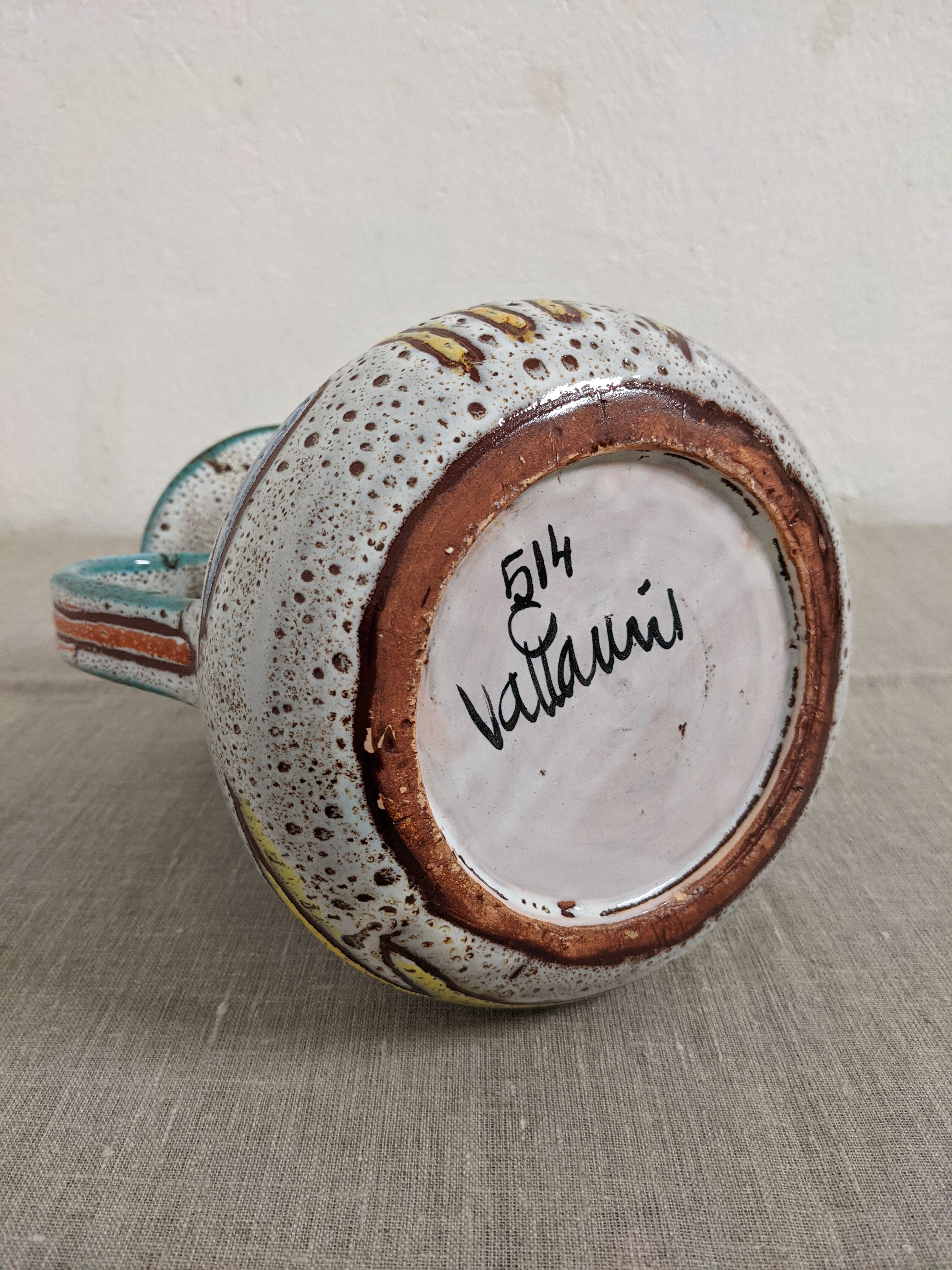 Zoomorphic ceramic vase Vallauris 50s