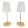 Vintage Basisk Table Lamp in Birch and Glass by Wiebke Braash for Ikea, 2000s, Set of 2