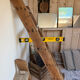 Decorative wooden ladder or towel rack.