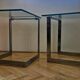 Pair of Midcentury Cantilevered Glass & Chrome Coffee Tables GEBRA, 1980s