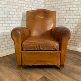 Club armchair in leather 1930