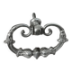 Old silver-plated metal furniture handle