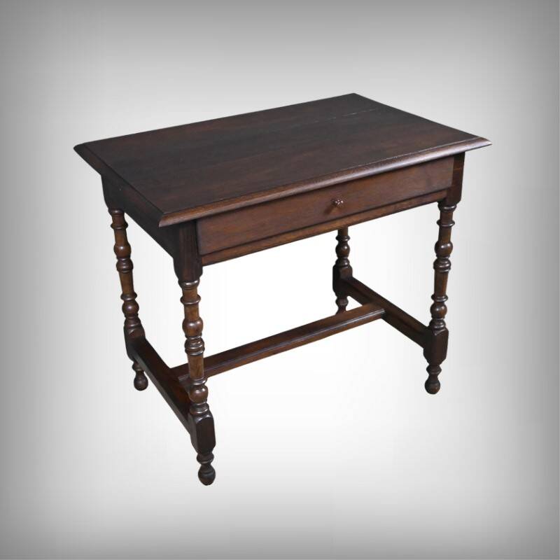 Small oak desk table, Louis XIV style – 2nd half of the 19th century