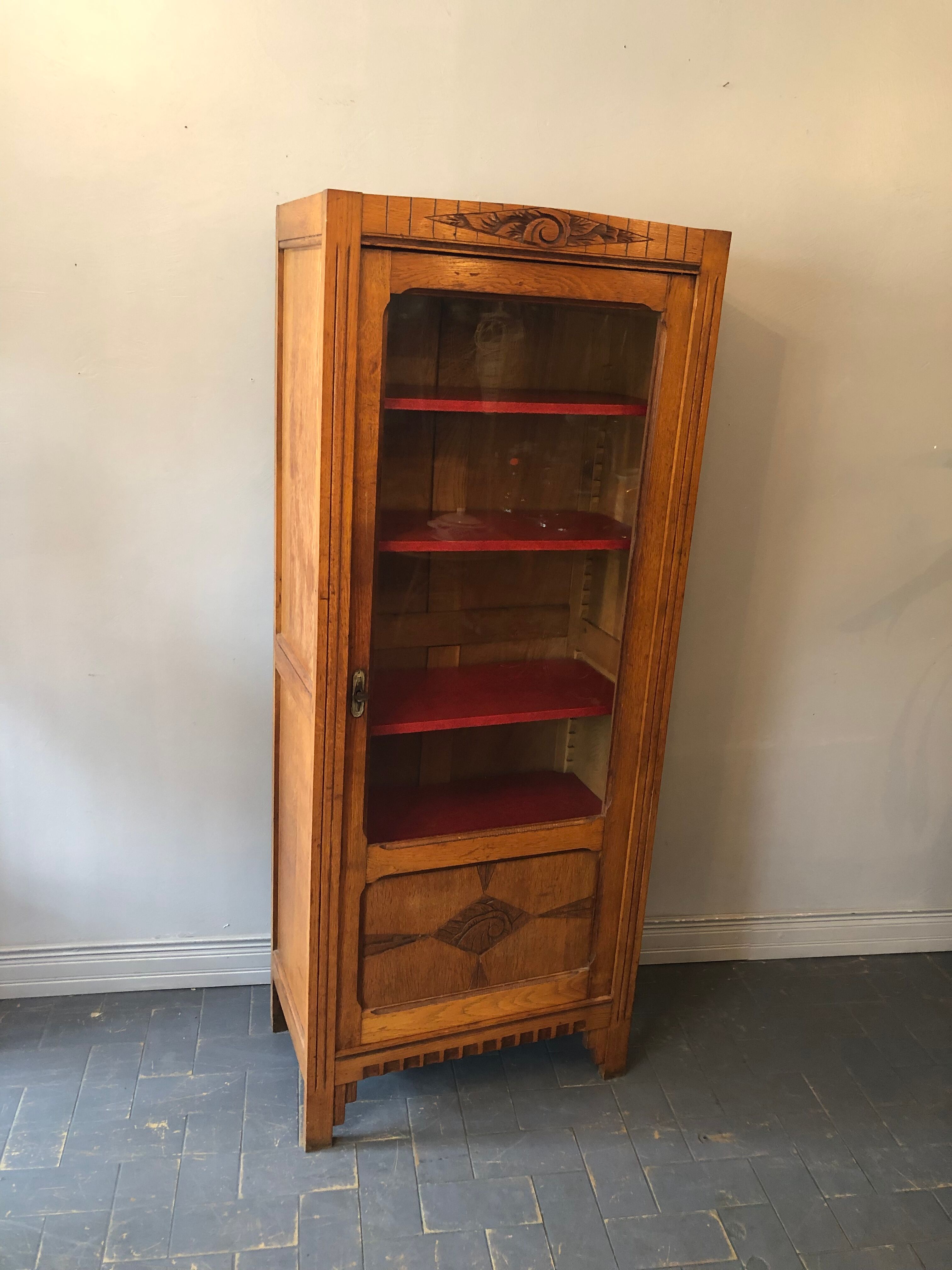 Art Deco glass cabinet