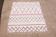 Tapis artisanal en coton recyclé - Rose et blanc -  Réversible