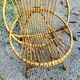 Lot de 3 fauteuils boule en rotin et osier