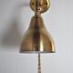 Danish Modern Brass Wall Lamp in the Style of Vilhelm Lauritzen, 1960s