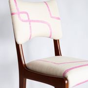 Mid-century chair, Kafkaesque Walk Jacquard, Rajmund Halas, Poland, 1960s