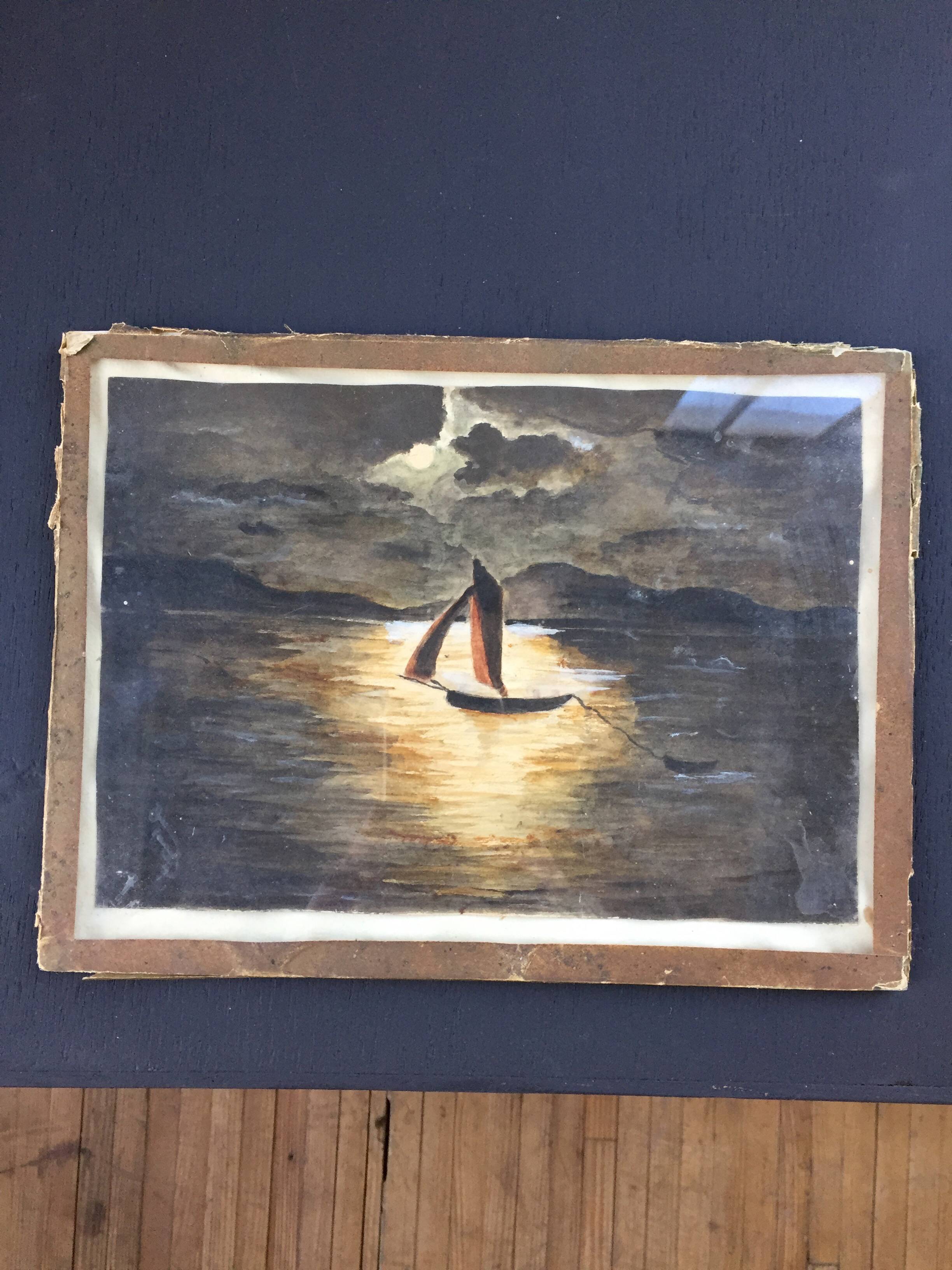 Watercolor framed painting