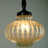 Mid century pendant light bubble glass satin glass 1960s