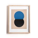 Collection of collages on paper - abstract painting signed Eawy
