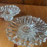 Pair of vintage Scandinavian sunflower candlesticks from the 70s