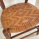 Low straw chair country style