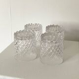 Set of 4 crystal whiskey glasses
